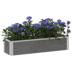 Arriate elevado Gris 100 x 30 x 22 cm WPC y Aluminio