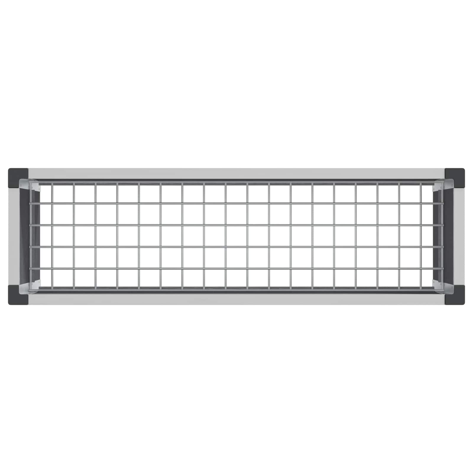 Arriate elevado Gris 100 x 30 x 22 cm WPC y Aluminio