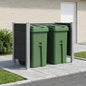 Valla de Cubo de Basura Gris 161 x 85 x 115 cm Aluminio y WPC