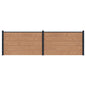 Panel de valla 10 pcs WPC y Aluminio Gris