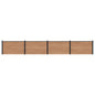 Panel de valla 10 pcs WPC y Aluminio Gris