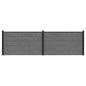 Panel de valla 10 pcs WPC y Aluminio Gris