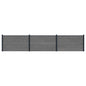 Panel de valla 10 pcs WPC y Aluminio Gris