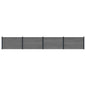 Panel de valla 10 pcs WPC y Aluminio Gris