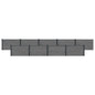 Panel de valla 10 pcs WPC y Aluminio Gris