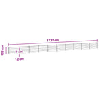 Panel de valla 10 pcs WPC y Aluminio Gris