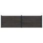 Panel de valla 10 pcs WPC y Aluminio Gris