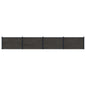 Panel de valla 10 pcs WPC y Aluminio Gris