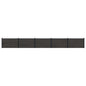 Panel de valla 10 pcs WPC y Aluminio Gris