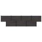 Panel de valla 10 pcs WPC y Aluminio Gris