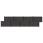 Panel de valla 10 pcs WPC y Aluminio Gris
