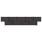 Panel de valla 10 pcs WPC y Aluminio Gris