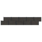 Panel de valla 10 pcs WPC y Aluminio Gris