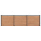 Panel de valla 10 pcs WPC y Aluminio Gris