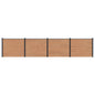 Panel de valla 10 pcs WPC y Aluminio Gris