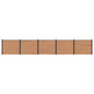 Panel de valla 10 pcs WPC y Aluminio Gris