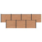 Panel de valla 10 pcs WPC y Aluminio Gris