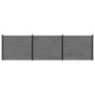 Panel de valla 10 pcs WPC y Aluminio Gris