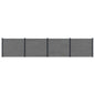 Panel de valla 10 pcs WPC y Aluminio Gris