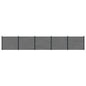 Panel de valla 10 pcs WPC y Aluminio Gris