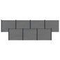 Panel de valla 10 pcs WPC y Aluminio Gris