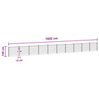 Panel de valla 10 pcs WPC y Aluminio Gris