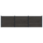 Panel de valla 10 pcs WPC y Aluminio Gris