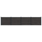 Panel de valla 10 pcs WPC y Aluminio Gris