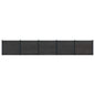 Panel de valla 10 pcs WPC y Aluminio Gris
