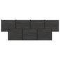 Panel de valla 10 pcs WPC y Aluminio Gris