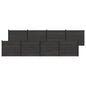 Panel de valla 10 pcs WPC y Aluminio Gris