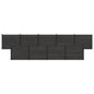 Panel de valla 10 pcs WPC y Aluminio Gris
