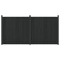 Panel de valla 10 pcs WPC y Aluminio Negro