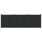 Panel de valla 10 pcs WPC y Aluminio Negro