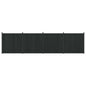 Panel de valla 10 pcs WPC y Aluminio Negro