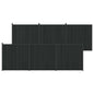 Panel de valla 10 pcs WPC y Aluminio Negro