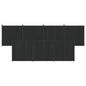 Panel de valla 10 pcs WPC y Aluminio Negro