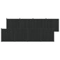 Panel de valla 10 pcs WPC y Aluminio Negro