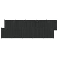 Panel de valla 10 pcs WPC y Aluminio Negro