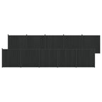 Panel de valla 10 pcs WPC y Aluminio Negro