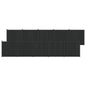 Panel de valla 10 pcs WPC y Aluminio Negro