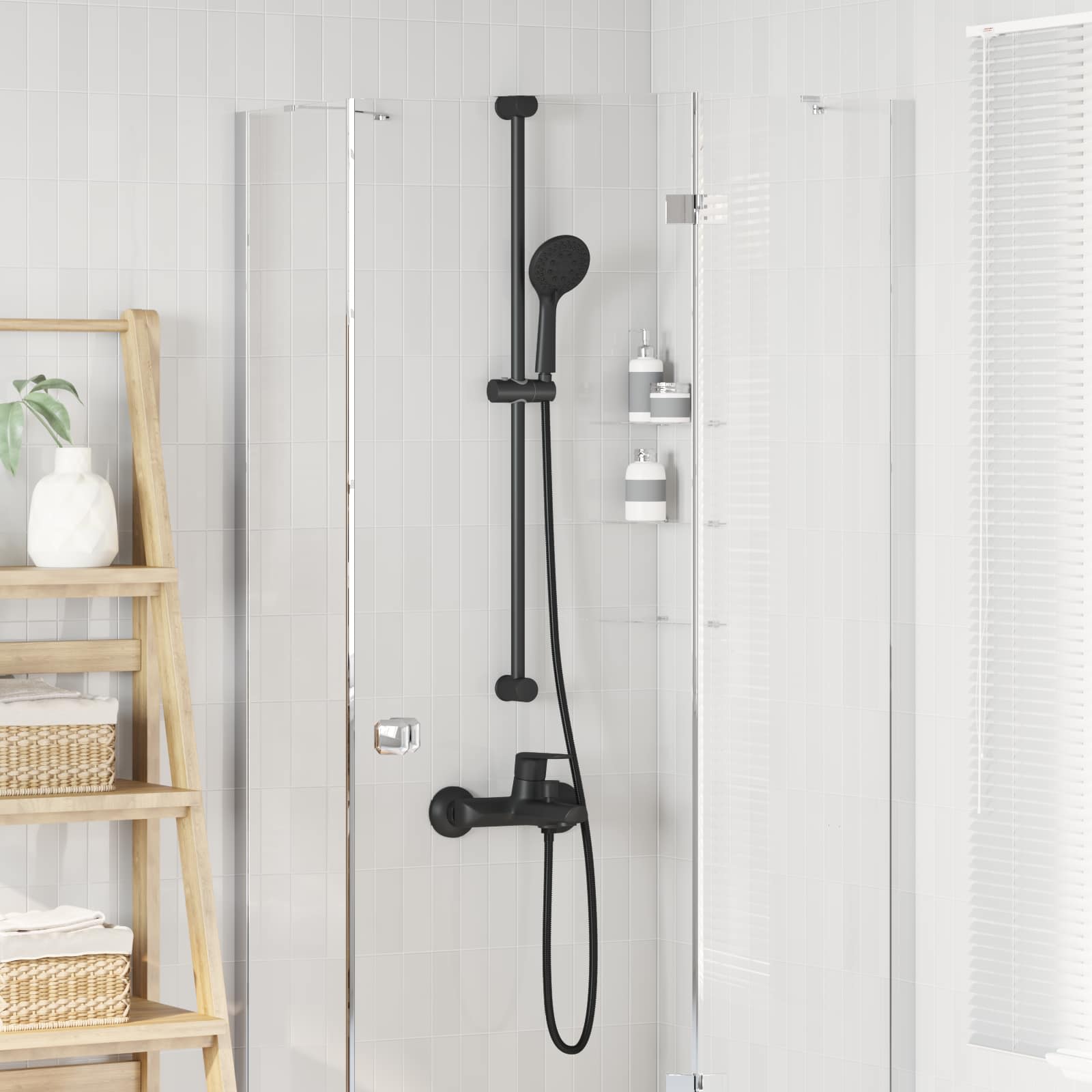 Juego de Cabezal de Ducha Cromado 150 cm Acero inoxidable