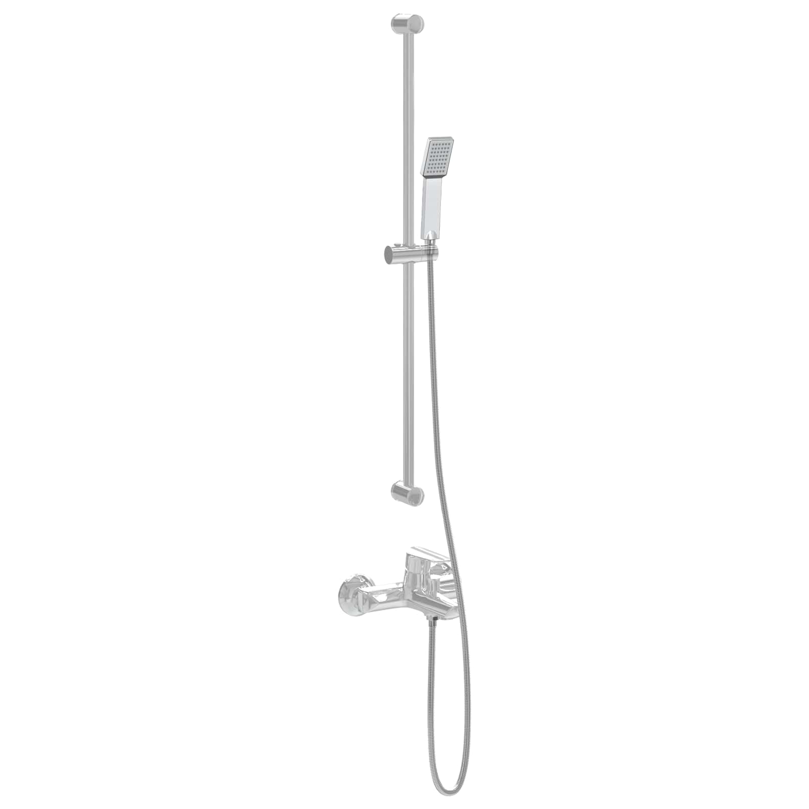 Juego de Cabezal de Ducha Cromado 150 cm Acero inoxidable