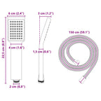 Juego de Cabezal de Ducha Cromado 150 cm Acero inoxidable