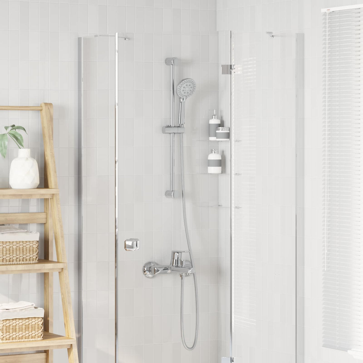 101 cm Stainless Steel Chrome Shower System Set