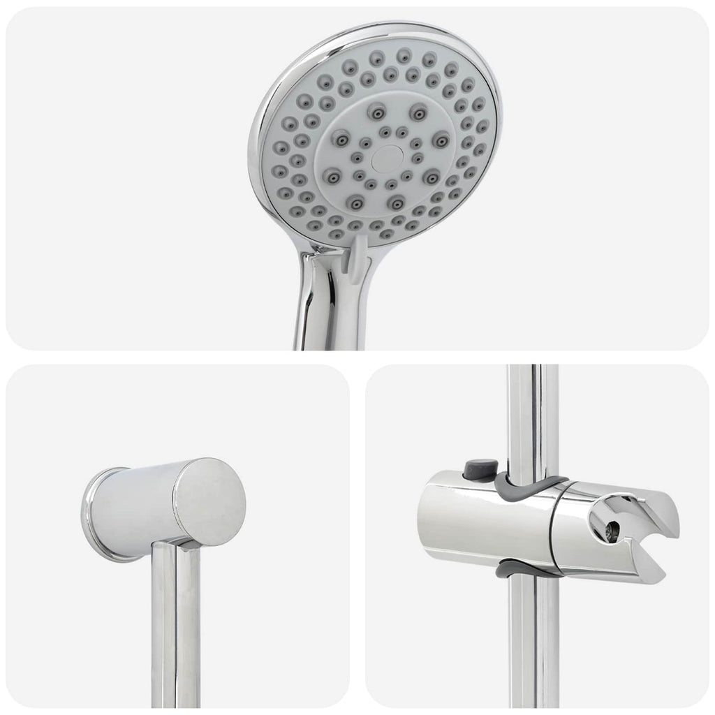 Conjunto de Sistema de Ducha Cromado 101 cm Acero inoxidable