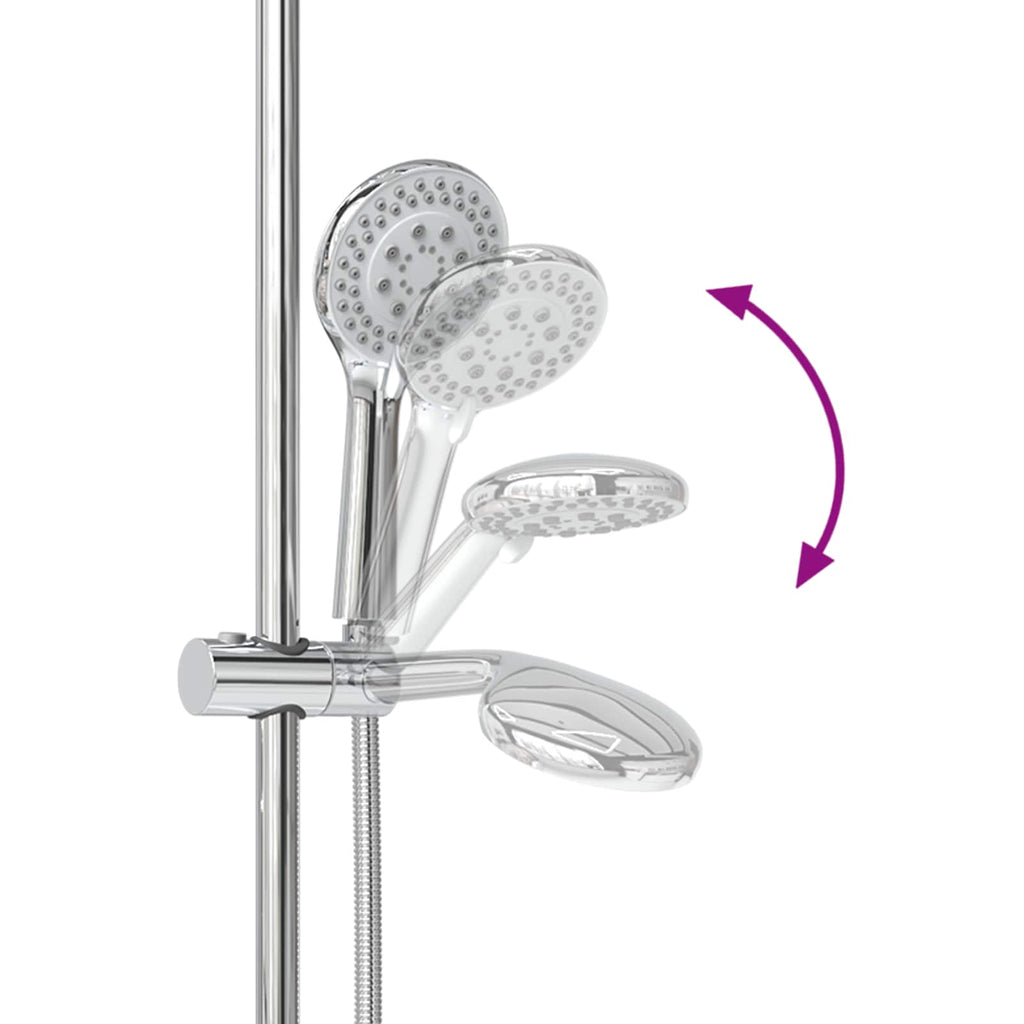 Conjunto de Sistema de Ducha Cromado 101 cm Acero inoxidable