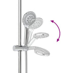 Conjunto de Sistema de Ducha Cromado 101 cm Acero inoxidable