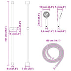 Conjunto de Sistema de Ducha Cromado 101 cm Acero inoxidable