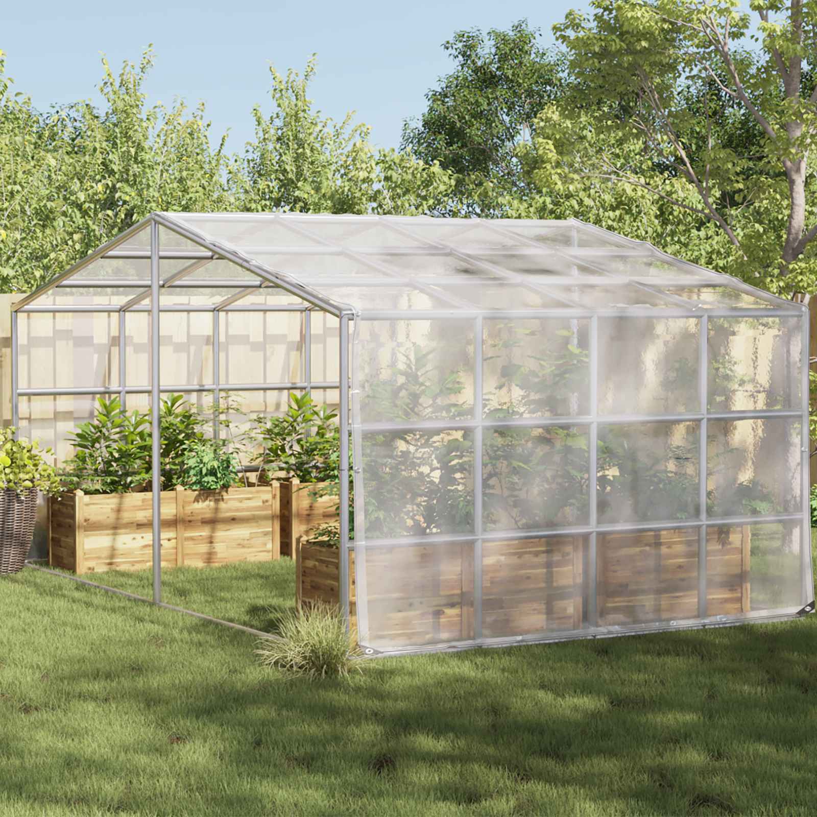 Transparent Plant Cover 1 x 12 m PE